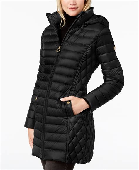 michael kors packable down coat macys|Michael Kors lightweight packable jacket.